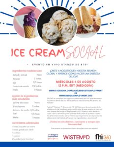 Ice Cream Social Flyer Spanish