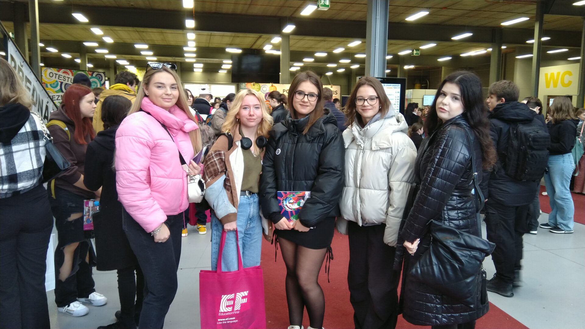 Prague students attend an expo