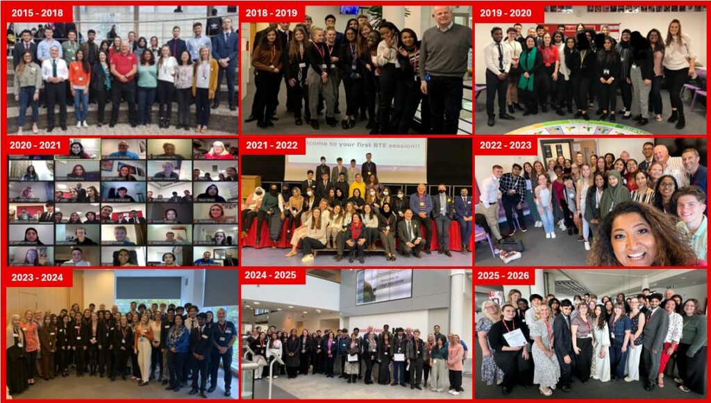 BTE cohorts over the years